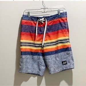 LOST Men’s Board Shorts Trunks Red Blue Gray Orange Size 30